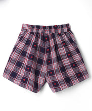 Load image into Gallery viewer, Cotton Checkered with Hearts Bow Applique Skort
