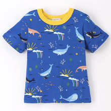 Load image into Gallery viewer, Ocean Life Printed Half Sleeves Tshirt