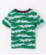 Load image into Gallery viewer, Alligator Printed Half Sleeves Tshirt
