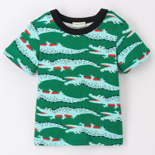 Load image into Gallery viewer, Alligator Printed Half Sleeves Tshirt