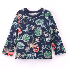 Load image into Gallery viewer, Dinosaur Printed Full Sleeves Tshirt