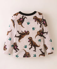 Load image into Gallery viewer, Dinosaur Printed Full Sleeves Tshirt