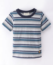 Load image into Gallery viewer, Striped Printed Half Sleeves Tshirt