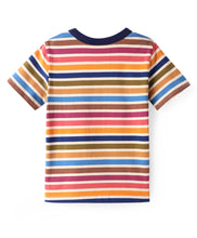 Load image into Gallery viewer, Striped Printed Half Sleeves Tshirt