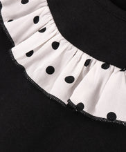 Load image into Gallery viewer, Polka Printed Yoke Frill Sleeveless Top