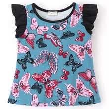 Load image into Gallery viewer, Butterfly Printed Frilled Sleeveless Top