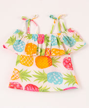 Load image into Gallery viewer, Pineapple Frilled Open Strap Top