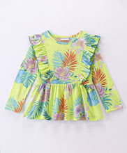 Load image into Gallery viewer, Floral Frilled Full Sleeves Top