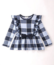 Load image into Gallery viewer, Checkered Frilled Full Sleeves Top