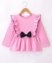 Load image into Gallery viewer, Polka Dots Frilled Full Sleeves Top