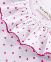 Load image into Gallery viewer, Polka Frilled High Low Full Sleeves Top