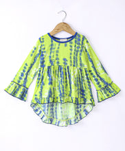 Load image into Gallery viewer, Abstract Frilled High Low Full Sleeves Top