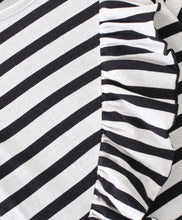 Load image into Gallery viewer, Striped Printed with Frill Full Sleeves Top
