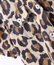 Load image into Gallery viewer, Animal Print Half Sleeves Crop Cotton Shirt