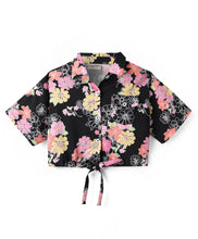 Load image into Gallery viewer, Floral Printed Half Sleeves Crop Shirt