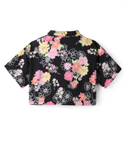 Load image into Gallery viewer, Floral Printed Half Sleeves Crop Shirt