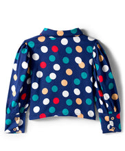 Load image into Gallery viewer, Polka Printed Collar Neck Full Sleeves Top