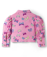 Load image into Gallery viewer, Butterfly Printed Collar Neck Full Sleeves Top