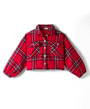 Load image into Gallery viewer, Checkered Cotton Collar Neck Full Sleeves Top