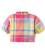 Load image into Gallery viewer, Checkered Printed Short Sleeves Cotton Top