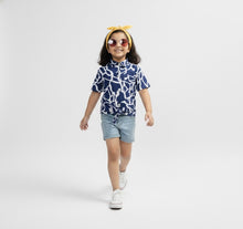 Load image into Gallery viewer, Woven Floral Printed with Knot Short Sleeves Top