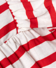 Load image into Gallery viewer, Cotton Frilled and Striped Half Sleeves Top