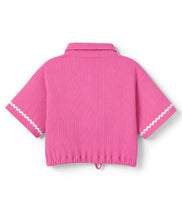 Load image into Gallery viewer, Textured Fabric with Knot and Lace Detailing Top
