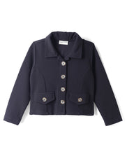Load image into Gallery viewer, Waffle Knit Full Sleeves Solid Jacket Styled Top