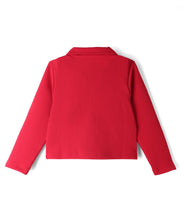 Load image into Gallery viewer, Waffle Knit Full Sleeves Solid Jacket Styled Top