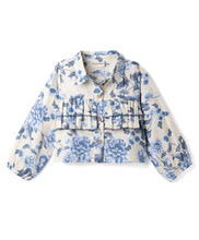 Load image into Gallery viewer, Cotton Frilled Floral Printed Collared Top