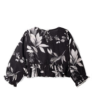 Load image into Gallery viewer, Woven Frilled Floral Printed Full Sleeves Top