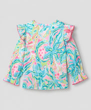 Load image into Gallery viewer, Cotton Knit Floral Printed Full Sleeves Frilled Top
