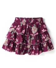 Load image into Gallery viewer, Floral Printed Frilled Layered Skirt