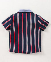 Load image into Gallery viewer, CrayonFlakes Soft and comfortable Striped Printed Shirt - Navy