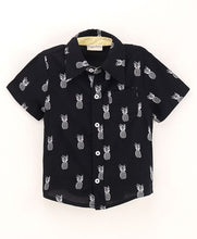 Load image into Gallery viewer, CrayonFlakes Soft and comfortable Pineapple Printed Shirt - Black