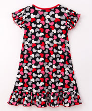Load image into Gallery viewer, Hearts Printed Sleeves Frill Nighty