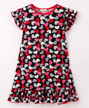 Load image into Gallery viewer, Hearts Printed Sleeves Frill Nighty