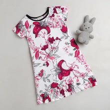 Load image into Gallery viewer, Floral Printed Nighty - Offwhite