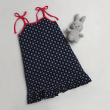 Load image into Gallery viewer, Abstract Open Strap Nighty - Navy