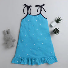 Load image into Gallery viewer, Polka Open Strap Nighty - Blue