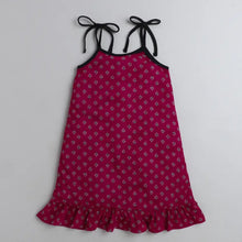 Load image into Gallery viewer, Abstract Open Strap with Frill Nighty