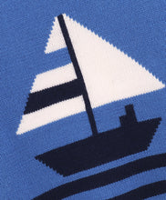 Load image into Gallery viewer, Ship Fine Knit Full Sleeves Pullover Sweater - Blue