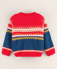 Load image into Gallery viewer, Aztec Fine Knit Full Sleeves Pullover Sweater