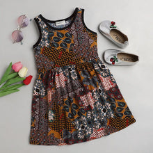 Load image into Gallery viewer, CrayonFlakes Soft and comfortable Abstract Printed Dress / Frock