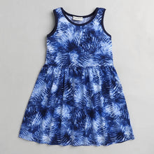 Load image into Gallery viewer, CrayonFlakes Soft and comfortable Tie and Dye Printed Dress / Frock - Blue