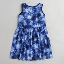 Load image into Gallery viewer, CrayonFlakes Soft and comfortable Tie and Dye Printed Dress / Frock - Blue