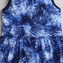 Load image into Gallery viewer, CrayonFlakes Soft and comfortable Tie and Dye Printed Dress / Frock - Blue