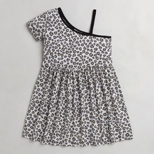 Load image into Gallery viewer, CrayonFlakes Soft and comfortable Animal Printed Dress / Frock - Offwhite