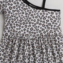 Load image into Gallery viewer, CrayonFlakes Soft and comfortable Animal Printed Dress / Frock - Offwhite