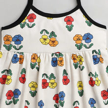 Load image into Gallery viewer, CrayonFlakes Soft and comfortable Floral Printed Dress / Frock - Offwhite